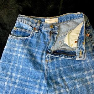 Topshop Baggy jean in mid blue check